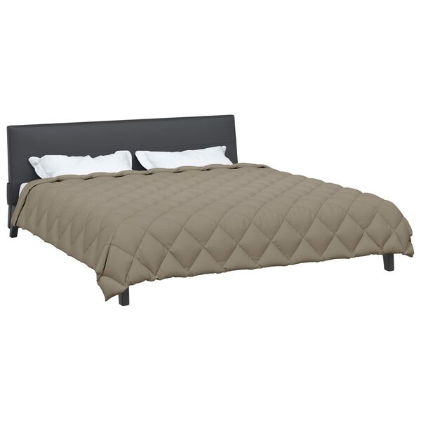 vidaXL Duvet Invernale Grigio chiaro 220 x 260 cm Microfibra