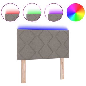 vidaXL Testiera con luci a strisce a LED Talpa 80 cm Tessuto