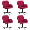 vidaXL Sedie da scrivania girevoli 4 pz Velluto 54 x 55 x 90 cm