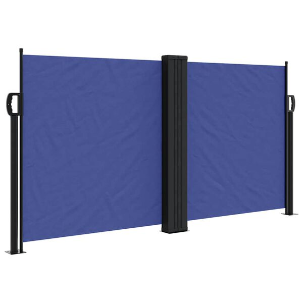 vidaXL Tenda da Sole Laterale Retrattile Blu 120x600 cm