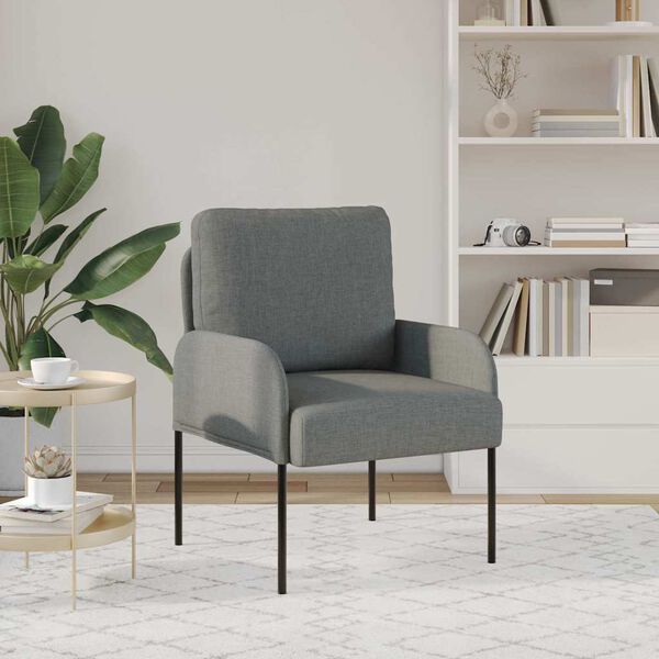 vidaXL Divani con cuscino 55cm Grigio scuro Legno compensato