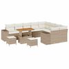 vidaXL Set Divano da Giardino 12 pz Beige polyrattan