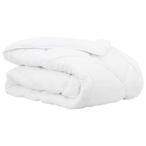 vidaXL Trapunte & Duvet Bianco 240 x 260 cm Microfibra