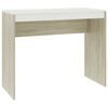 vidaXL Scrivania Bianco e Rovere 90x40x72 cm in Legno Multistrato