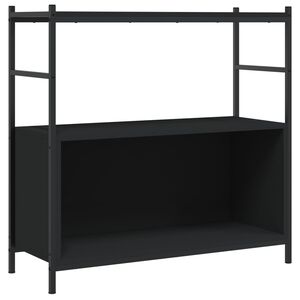 vidaXL Libreria Nera 80x30x78,5 cm in Legno Multistrato e Ferro