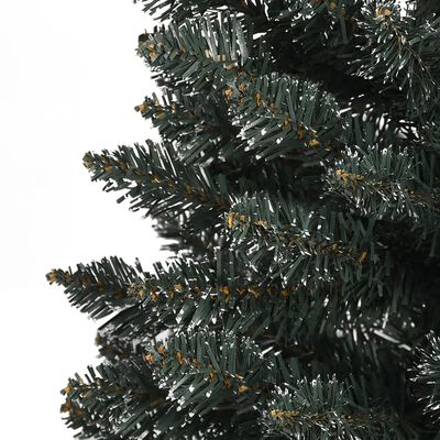 vidaXL Albero di Natale Artificiale Sottile con Base Verde 180 cm PVC