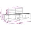 vidaXL Divano da Esterno 2 Pezzo Naturale 182,5 x 63 x 73 cm