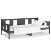 vidaXL Dormeuse Grigia in Legno Massello di Pino 80x200 cm