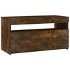 vidaXL Mobile Porta TV con Luci LED Rovere Fumo 75x35x40 cm