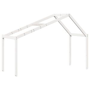 vidaXL Tetto Letto Bambini Bianco 213x95,5x144,5cm Legno Massello Pino