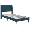 vidaXL Struttura letto con materasso Blu 80 x 200 cm Velluto