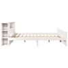 vidaXL Letto Libreria senza Materasso Bianco 200x200 cm Legno di Pino