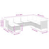 vidaXL Set Divani da Giardino con Cuscini 7pz Nero Polyrattan