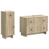 vidaXL Set di Armadi da Bagno da 2 Pezzi EDE Rovere Sonoma
