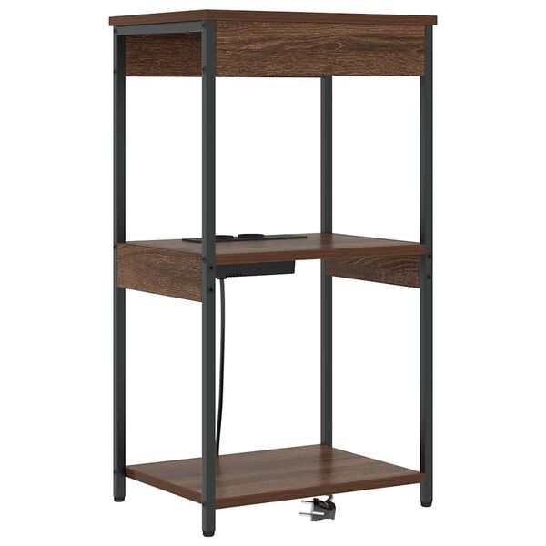 vidaXL Armadio da Notte con lo scaffale Rovere Marrone 41 x 31 x 76 cm