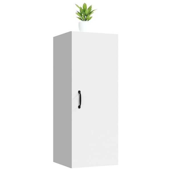 vidaXL Armadietto Pensile a Muro Bianco 34,5x34x90cm Legno Multistrato