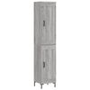vidaXL Credenza Grigio Sonoma 34,5x34x180 cm in Legno Multistrato