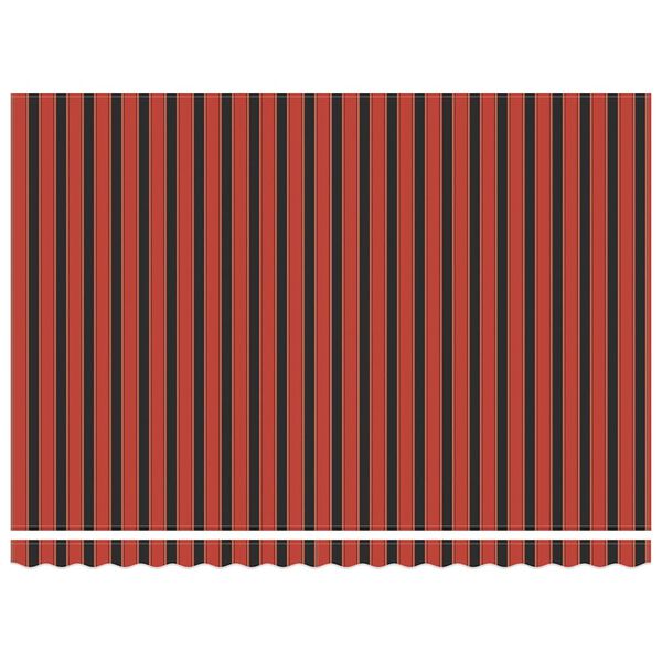 vidaXL Tenda Retrattile Arancione e Nero 450 &times; 300 cm