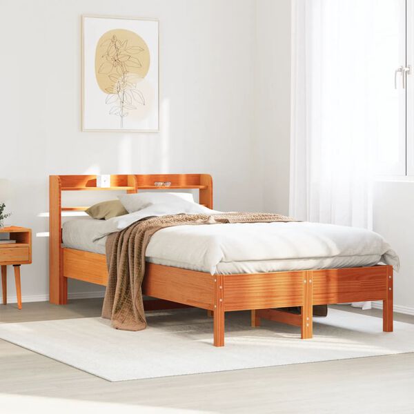 vidaXL Letto senza Materasso Marrone Cera 90x200 cm Legno di Pino