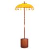 vidaXL Ombrello balinese con base 2 pz Giallo