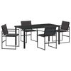 vidaXL Set da Pranzo per Giardino 5 pcs Nero
