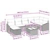 vidaXL Set di divani con cuscino 8 pcs polyrattan