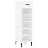 vidaXL Scarpiera Bianca 30x35x105 cm in Legno Multistrato