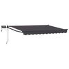 vidaXL Tenda retrattile manuale con LED Antracite 2,5 x 2 m
