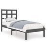 vidaXL Giroletto Grigio in Legno Massello 90x190 cm Single
