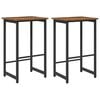 vidaXL Sgabello da bar 2 pz Legno antico 40 x 32 x 74 cm