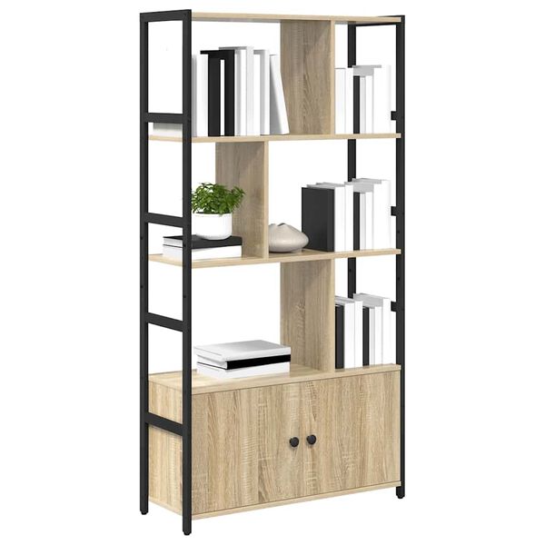 vidaXL Libreria Rovere Sonoma 80 x 30 x 155,5 cm Legno multistrato