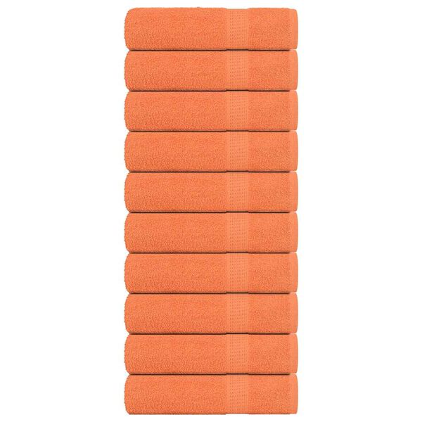 vidaXL Asciugamani FROGN 10 pz Arancione 50x100 cm 360 g/m&sup2;