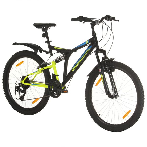 vidaXL Mountain Bike 21 Speed 26" Ruote 49 cm Nero