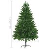vidaXL Albero di Natale Preilluminato con Palline Verde 180 cm
