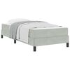 vidaXL Letto a molle con materasso Grigio chiaro 100 x 210 cm Tessuto