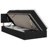 vidaXL Letto con contenitore e materasso Nero 90 x 190 cm Velluto
