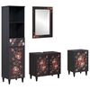 vidaXL Set di Armadi da Bagno con porta 4 pcs Legno di mango massello