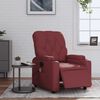 vidaXL Poltrona Massaggiante Reclinabile Rosso Vino in Similpelle