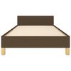 vidaXL Giroletto senza Materasso Marrone Scuro 90x200 cm Tessuto