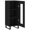 vidaXL Credenza Nero 34,5x34x90 cm in Legno Multistrato