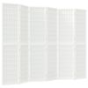 vidaXL Divisorio Pieghevole 6 Pannelli Stile Giapponese 240x170 Bianco