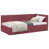 vidaXL Cornice del letto ad angolo Rosso Vino 90 x 200 cm Tessuto