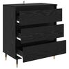 vidaXL Credenza Rovere Nero 60 x 35 x 70 cm Legno multistrato