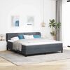 vidaXL Letto a molle con materasso Grigio scuro 180 x 200 cm Velluto