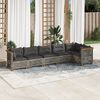 vidaXL Set Divano da Giardino 6 pz con Cuscini Grigio in Polyrattan