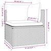 vidaXL Poltrona Angolare Giardino Cuscino Grigio 57x57x56cm Polyrattan