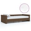 vidaXL Dormeuse con Materasso USB Marrone Scuro in Tessuto 90x200 cm