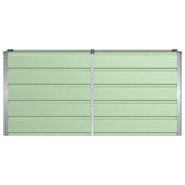 vidaXL Fioriera Verde 160 x 40 x 75 cm Acciaio