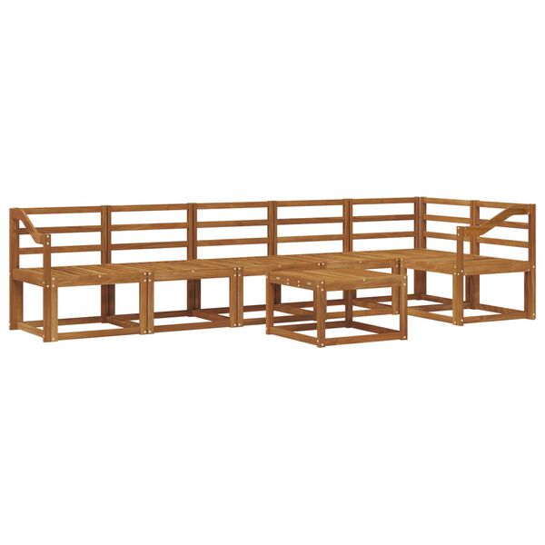 vidaXL Set di divani da esterno 7 pcs Naturale