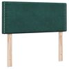 vidaXL Giroletto a Molle con Materasso Verde Scuro 100x210 cm Velluto